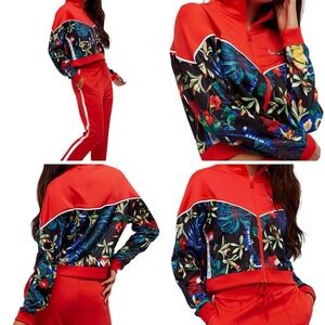 Nike Sportswear Cropped Track Jacket Women Size Small Ultra-Femme Hyper Tropical